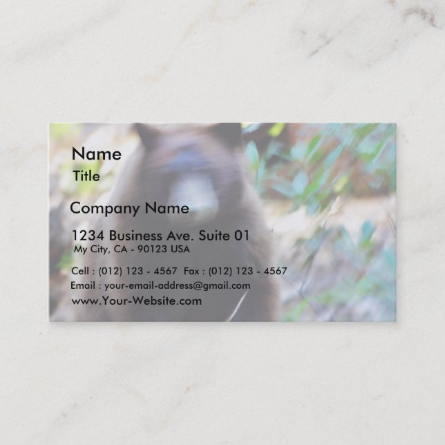 Bear Attack Business Card (Front)
