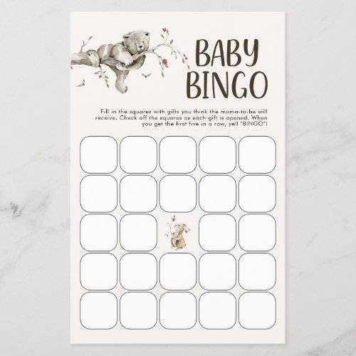 Bear Baby Bingo Game