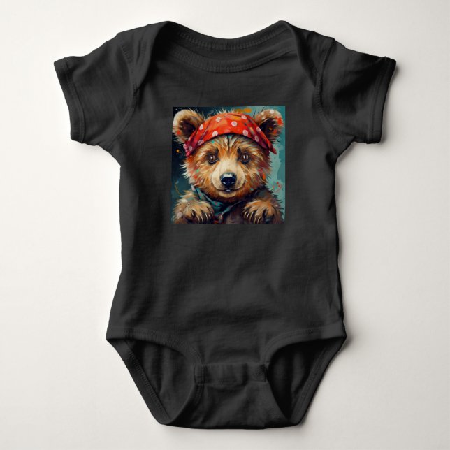 Bear  baby bodysuit (Front)