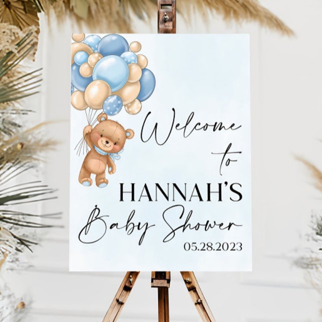 Bear baby shower acrylic welcome sign, Teddy bear  Foam Board (Creator Uploaded)