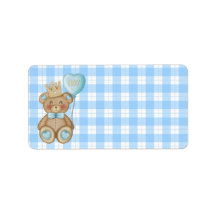 Bear Baby Shower Address Labels