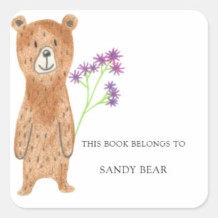Bear - Baby Shower bookplate