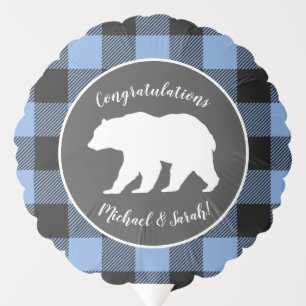 Bear Baby Shower Boy Blue Balloon