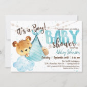 Bear Baby Shower Boy, Invitation (Front)