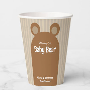 Bear Baby Shower - Cute Classy Pregnancy Shower Paper Cups