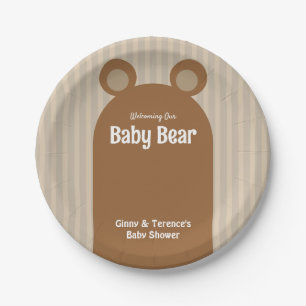 Bear Baby Shower - Cute Classy Pregnancy Shower  Paper Plates