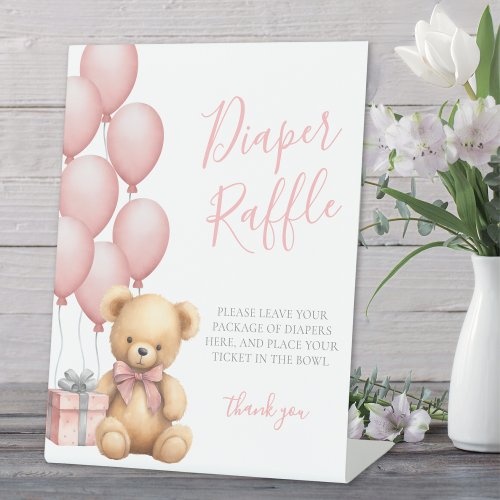 Bear Baby Shower Diaper Raffle Enclosure Card
