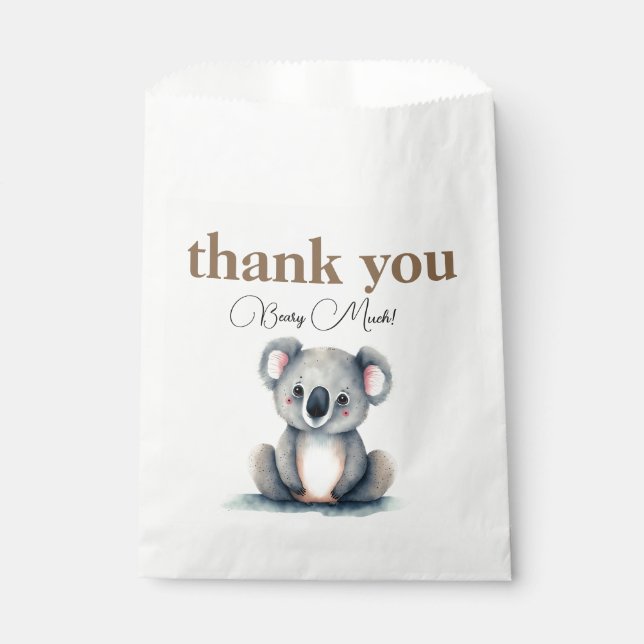 Bear Baby Shower Favor Bag (Front)
