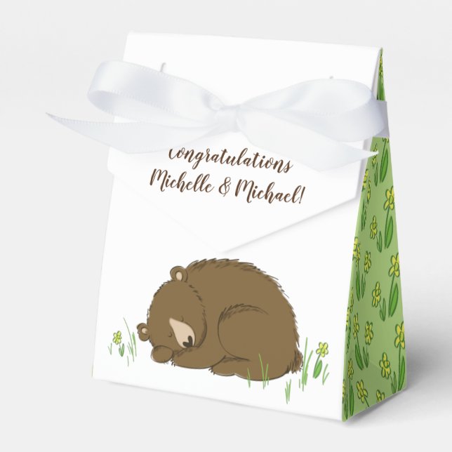 Bear Baby Shower Favor Boxes (Front Side)