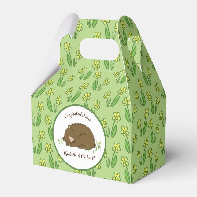 Bear Baby Shower Favor Boxes (Front Side)