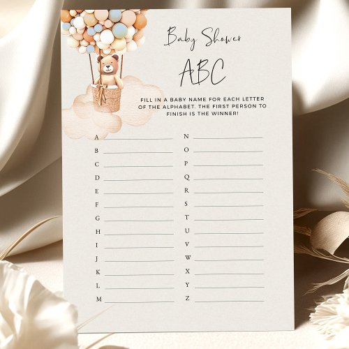 Bear Baby Shower Game _ ABC