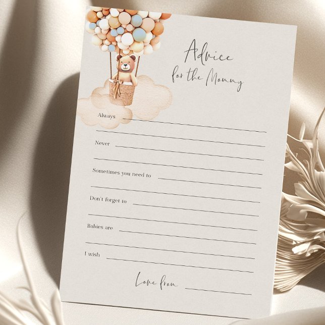 Bear Baby Shower Game Advice For Mom-To-Be (Creator Uploaded)