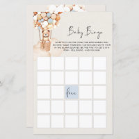 Bear Baby Shower Game - BINGO