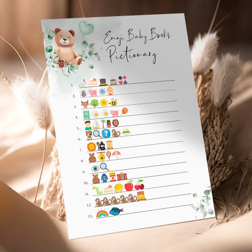 Bear Baby Shower Game _ Emoji Pictionary