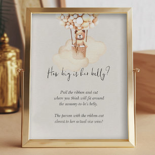 Bear Baby Shower Game How Big Is Her Belly