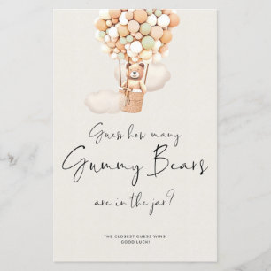 Bear Baby Shower Game - How Many Bears in Jar