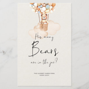 Bear Baby Shower Game - How Many Bears In The Jar?