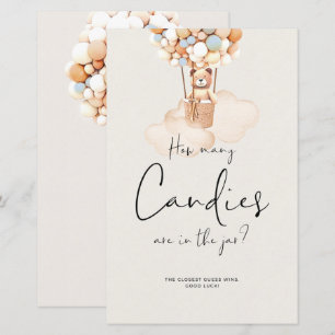 Bear Baby Shower Game - How Many Candies?