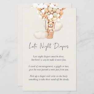 Bear Baby Shower Game - Late Night Diapers