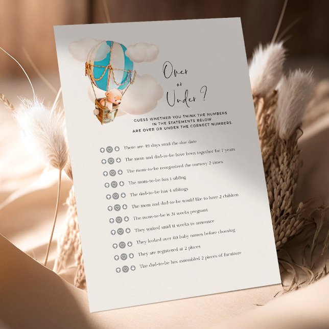 Bear Baby Shower Game - Over or Under? (Creator Uploaded)