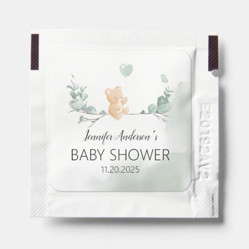 Bear Baby Shower Hand Sanitizer Packet