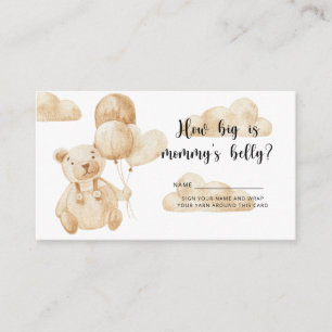 Bear baby shower how big is mommy's belly enclosure card