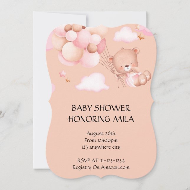 BEAR BABY SHOWER INVITATION (Front)