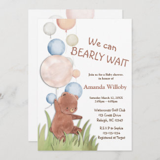 Bear Baby Shower Invitation