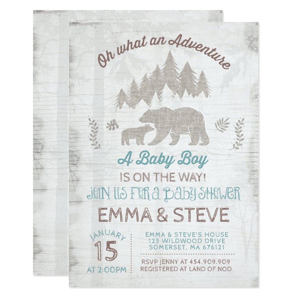 baby shower invitations mountain theme