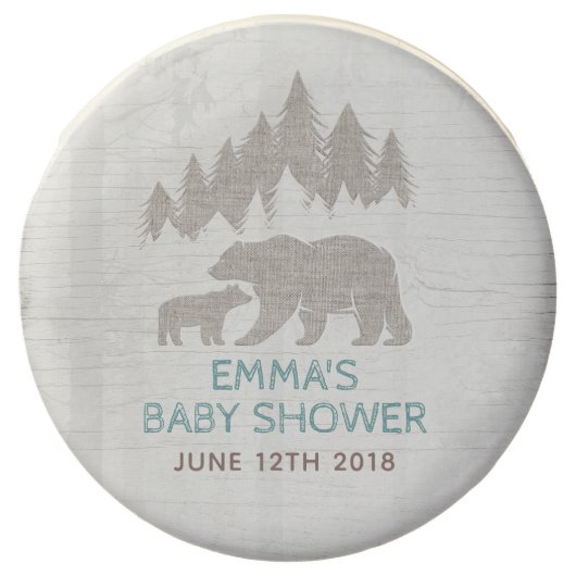 Bear Baby Shower Party Cookies Bear Party Favor (Front)