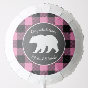 Bear Baby Shower Pink Balloon