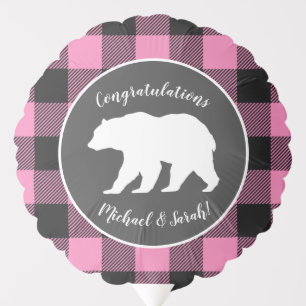 Bear Baby Shower Pink Balloon