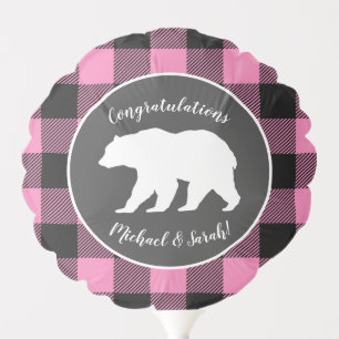 Bear Baby Shower Pink Balloon