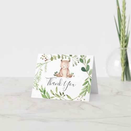 Bear Baby Shower Thank You Card