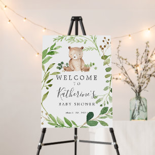 Bear Baby Shower Welcome Sign Foam Board