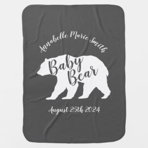 Bear Baby Shower Woodland Lodge Blanket