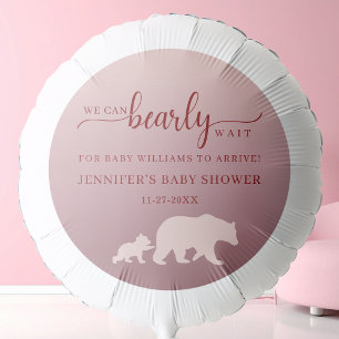 Bear Baby Shower Woodland Rustic Party Balloon
