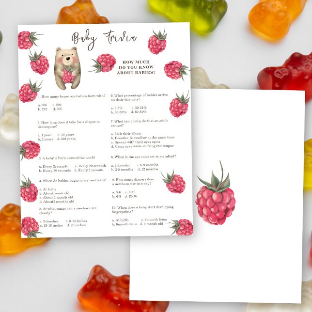 bear - Baby Trivia | Baby Shower Game (Creator Uploaded)