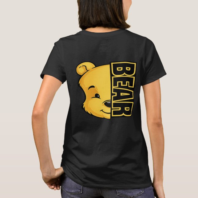 Bear Back Print Women's T-Shirt (Back)
