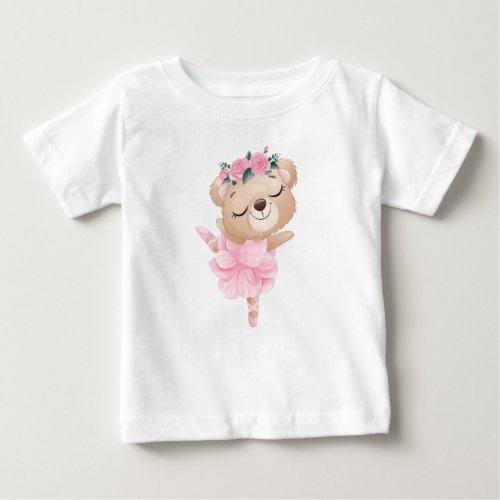 Bear Ballerina Baby T_Shirt