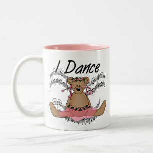Bear Ballet Dancer Two-Tone Coffee Mug
