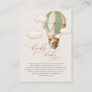 Bear Balloon Baby Books Enclosure Card