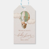 Bear Balloon Clouds Baby Shower Gift Tags