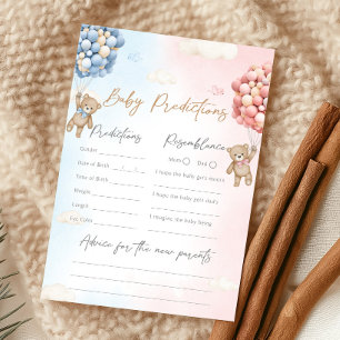Bear Balloon Gender Reveal Baby Predictions Game