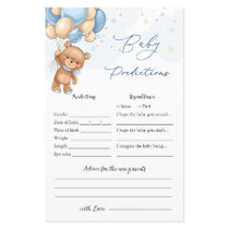 Bear Balloons Baby Shower Game Baby Prediction