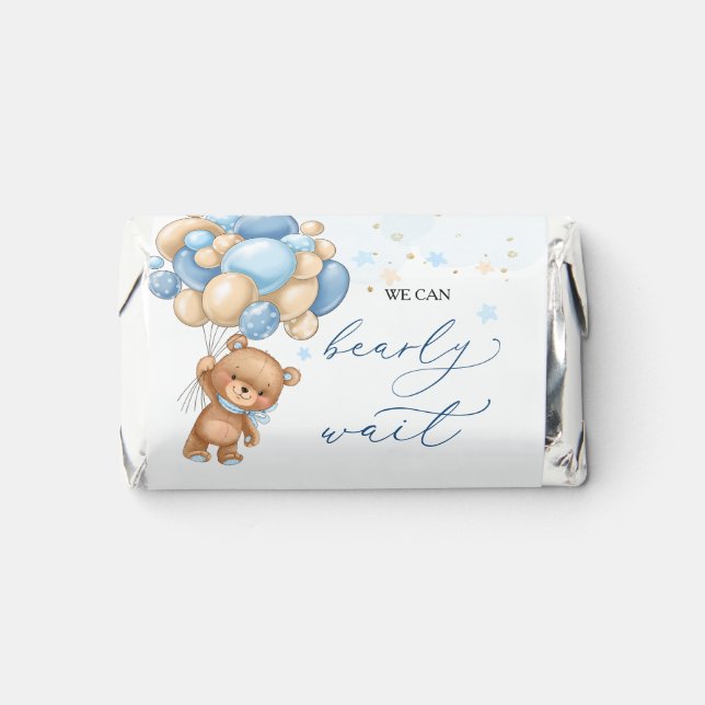 Bear Balloons Baby Shower Hershey's Miniatures (Front)