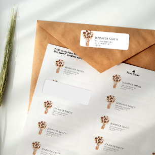 Bear Balloons Baby Shower Label