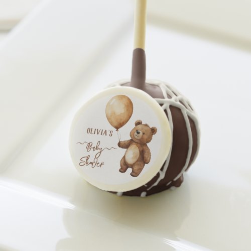 Bear Balloons Clouds Wait Baby Shower Bearly Cake Pops