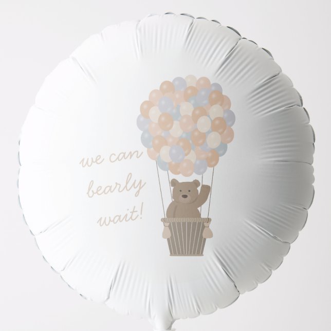 Bear Balloons Gender Neutral Baby Shower Welcome (Front)
