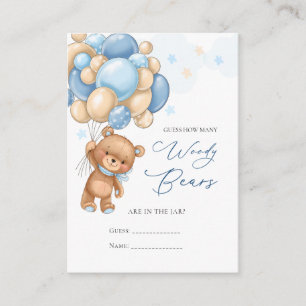 Bear Balloons Guess How Many Bears Are In The Jar Enclosure Card